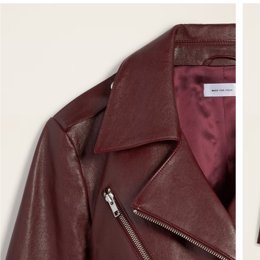 Italic Leather Jacket size L - Picture 4 of 7